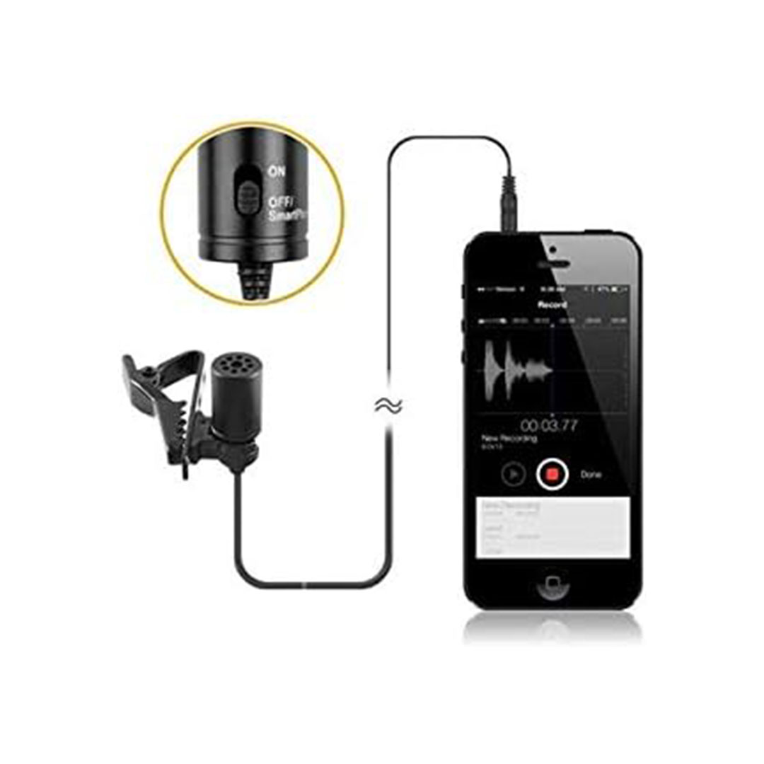  ميكروفون أحادي لا سلكي - أسود - BY-M1