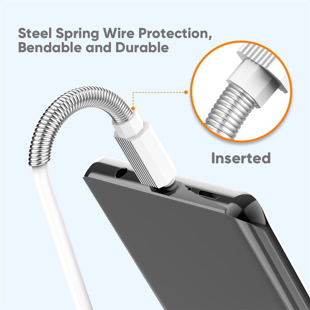 كابل شحن سريع 1 متر - USB-A/USB-C - أبيض - VI-C510T