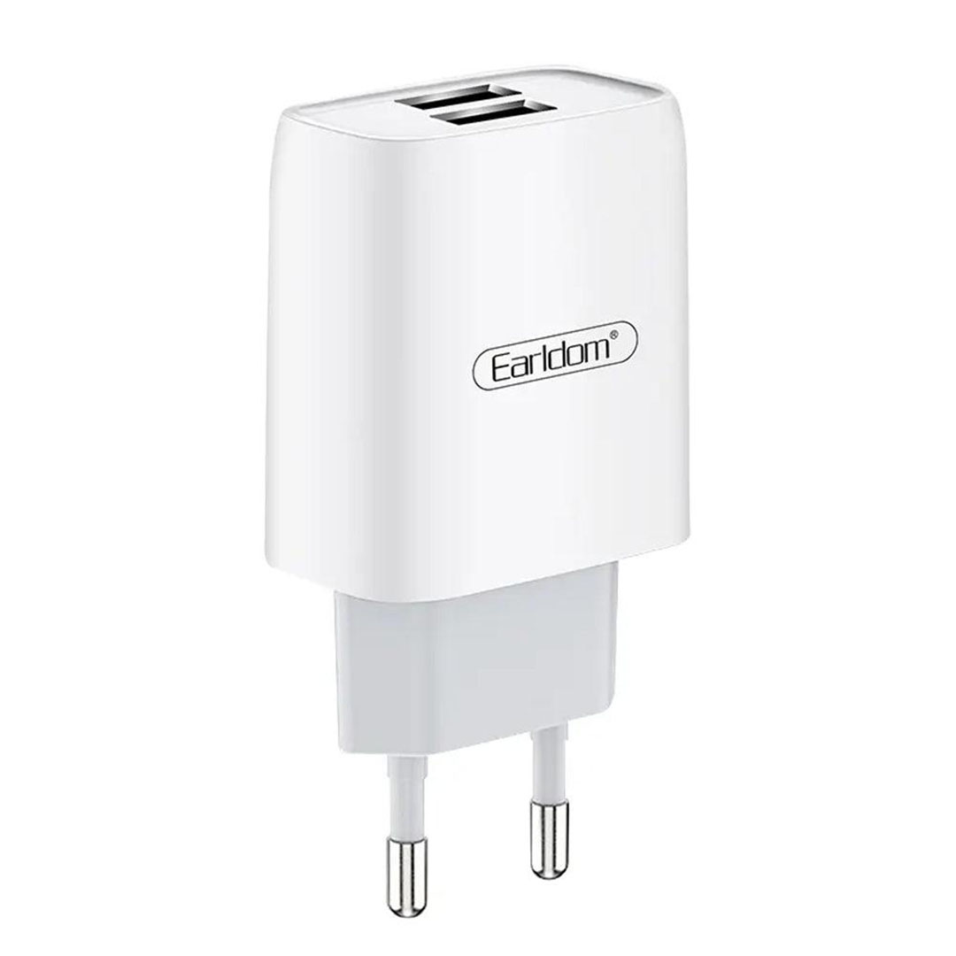 شاحن حائط Earldom ES-196 مزود بكابل USB وMICRO بقوة شحن 2.4 أمبير