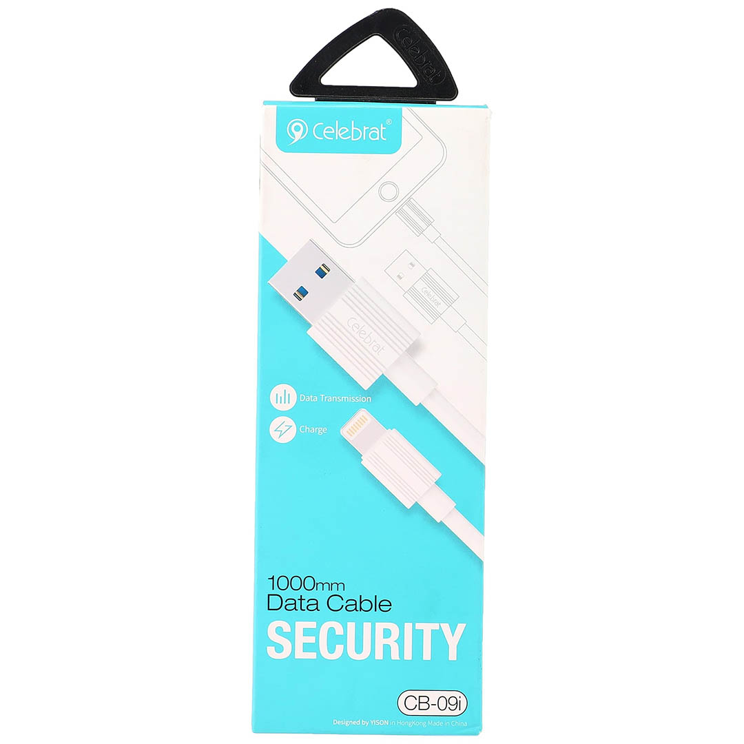 cb-09i كابل شحن وناقل معلومات سريع للأيفون Lightning/USB - أبيض
