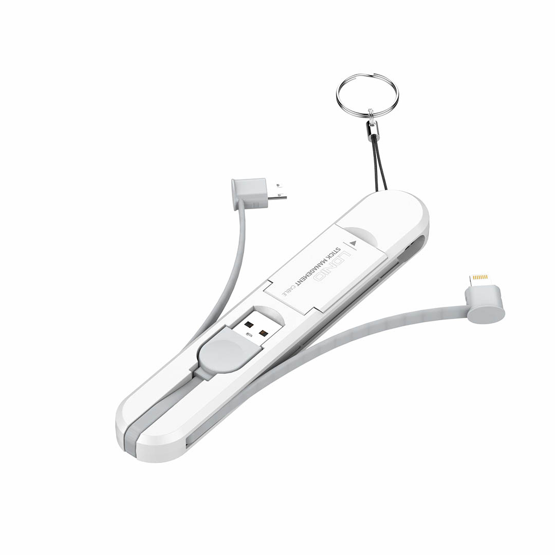 LC130 كابل شاحن 3*1 - أبيض