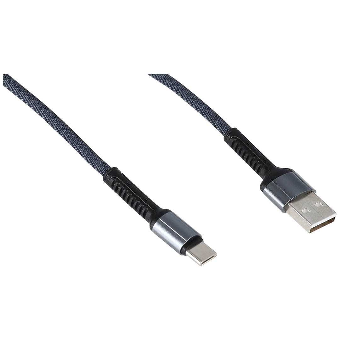 LS63 كابل شاحن سريع Type-C - متر 1 - رمادي