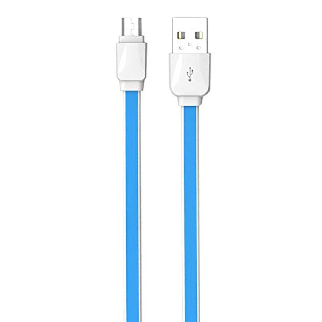 XS07 كابل شاحن سريع Micro/USB - أزرق/أبيض