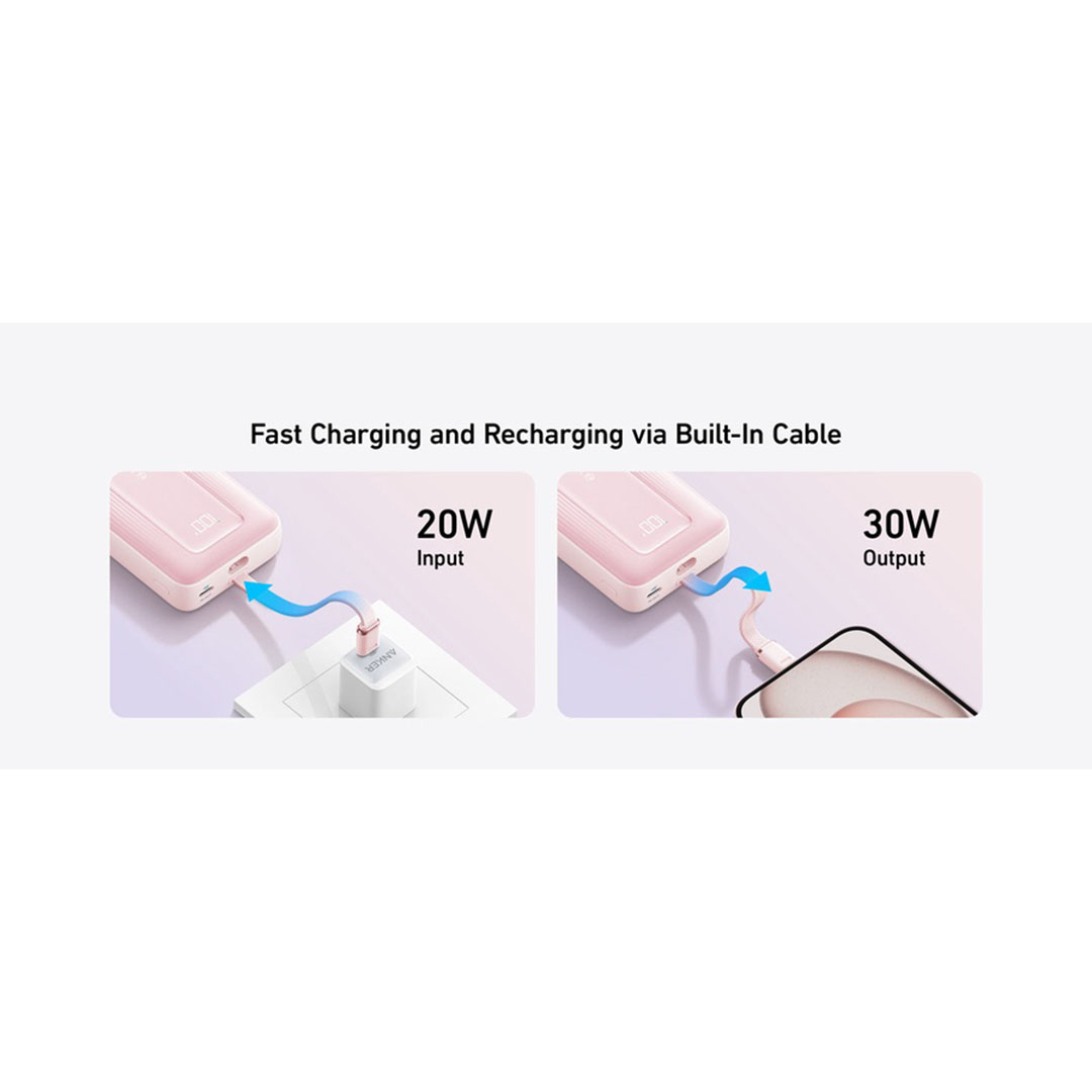 باور بانك أنكر زولو - 10000 مللي أمبير - USB-C - أسود - A1688