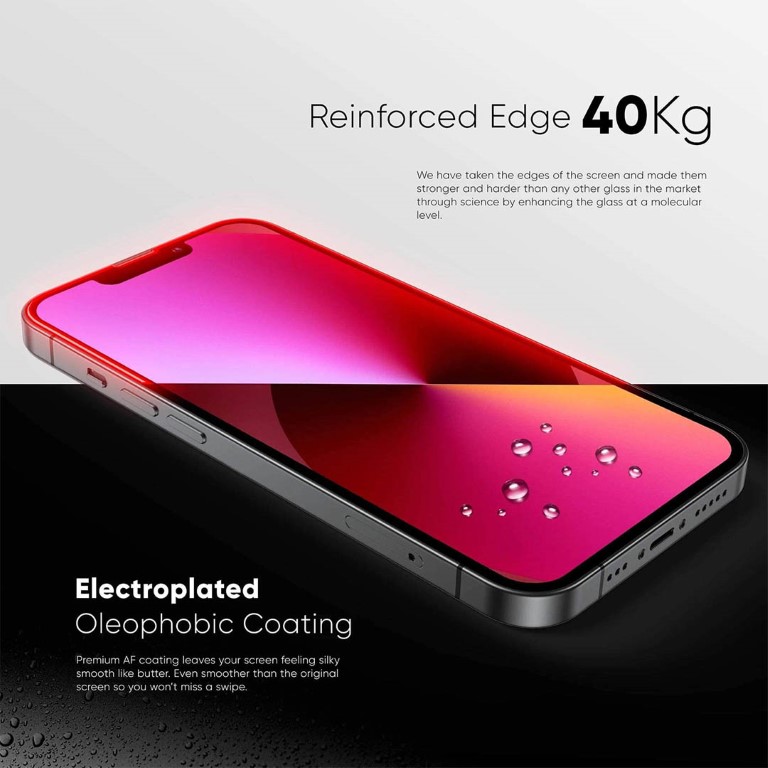 شاشة زجاج لحماية الموبايل IPhone 13 Pro Max - شفاف