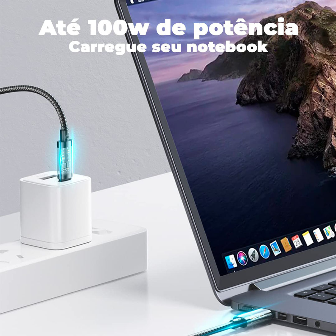 كابل شحن وناقل بيانات سريع - 1.2 متر - Type-C - أسود S-CC100A12