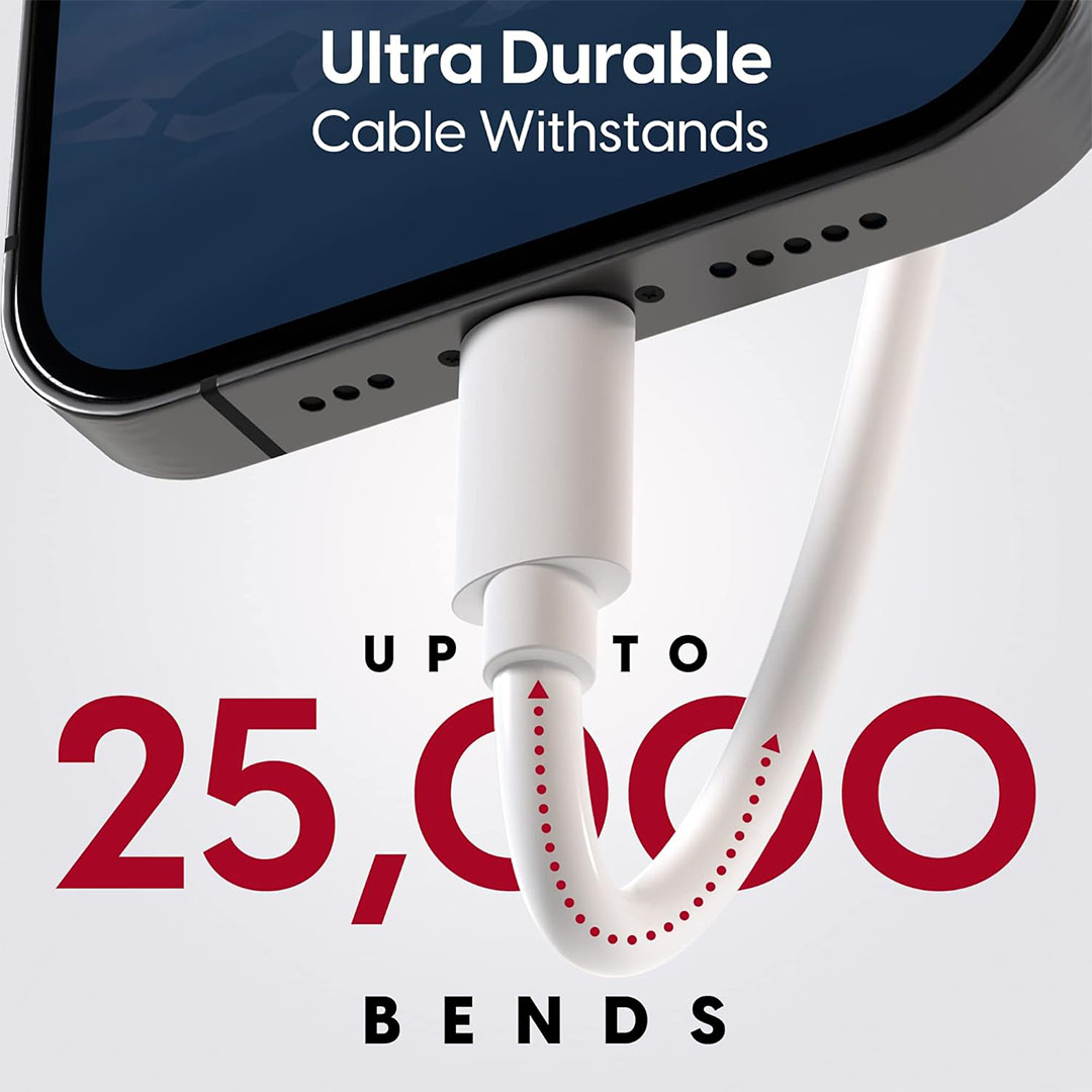 كابل شحن USB-C / Lightining - أبيض