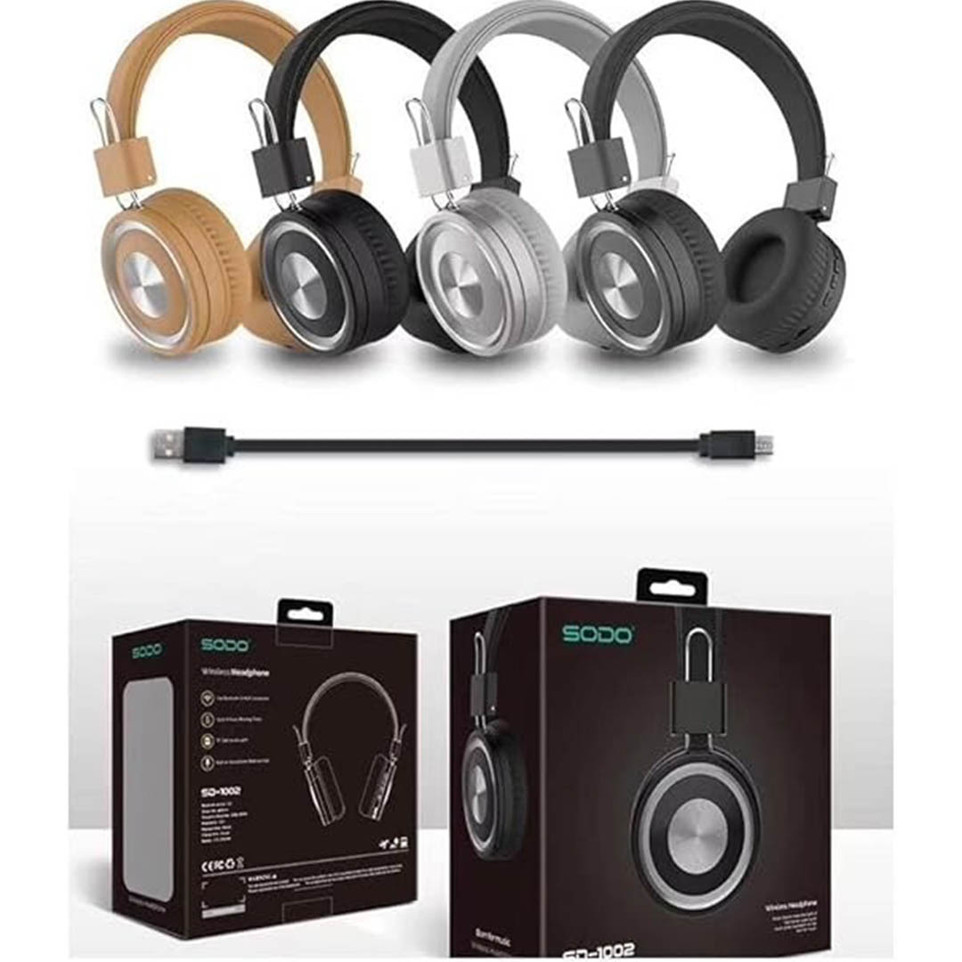 SD-1002 سماعة رأس لاسلكية - بني