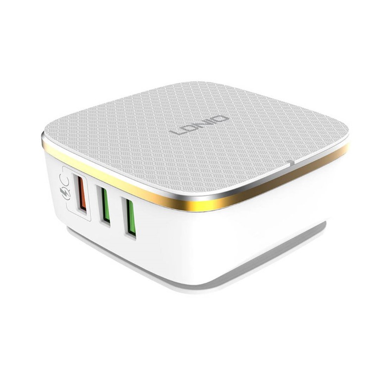 A6704 شاحن ديسكتوب - 6 مخرج USB - أبيض