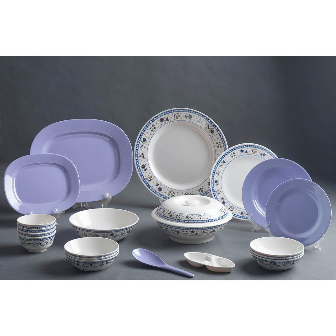 طقم سفرة ميلامين مستدير - أيات - 38 قطعة