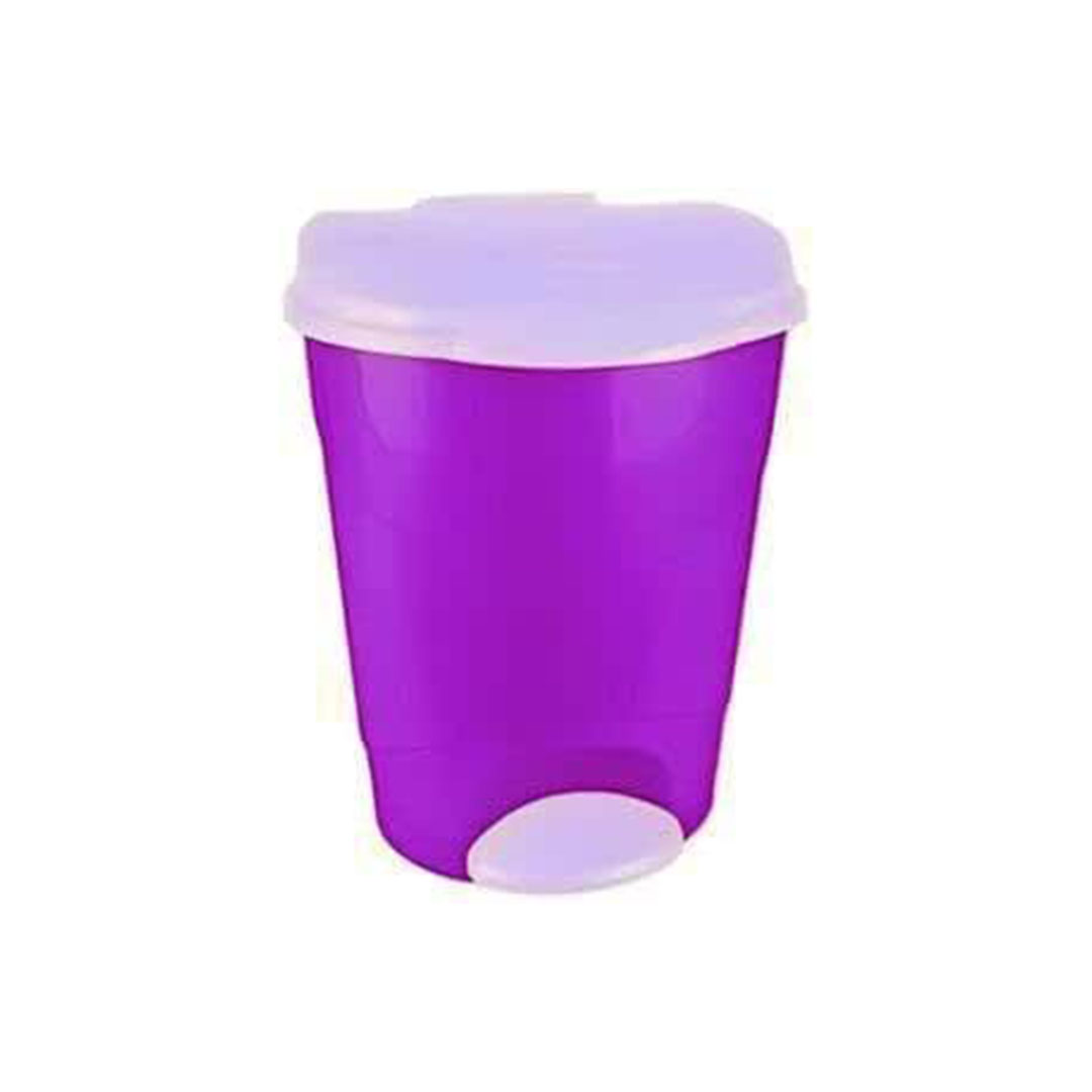 باسكت قمامة بلاستيك بغطاء - موف