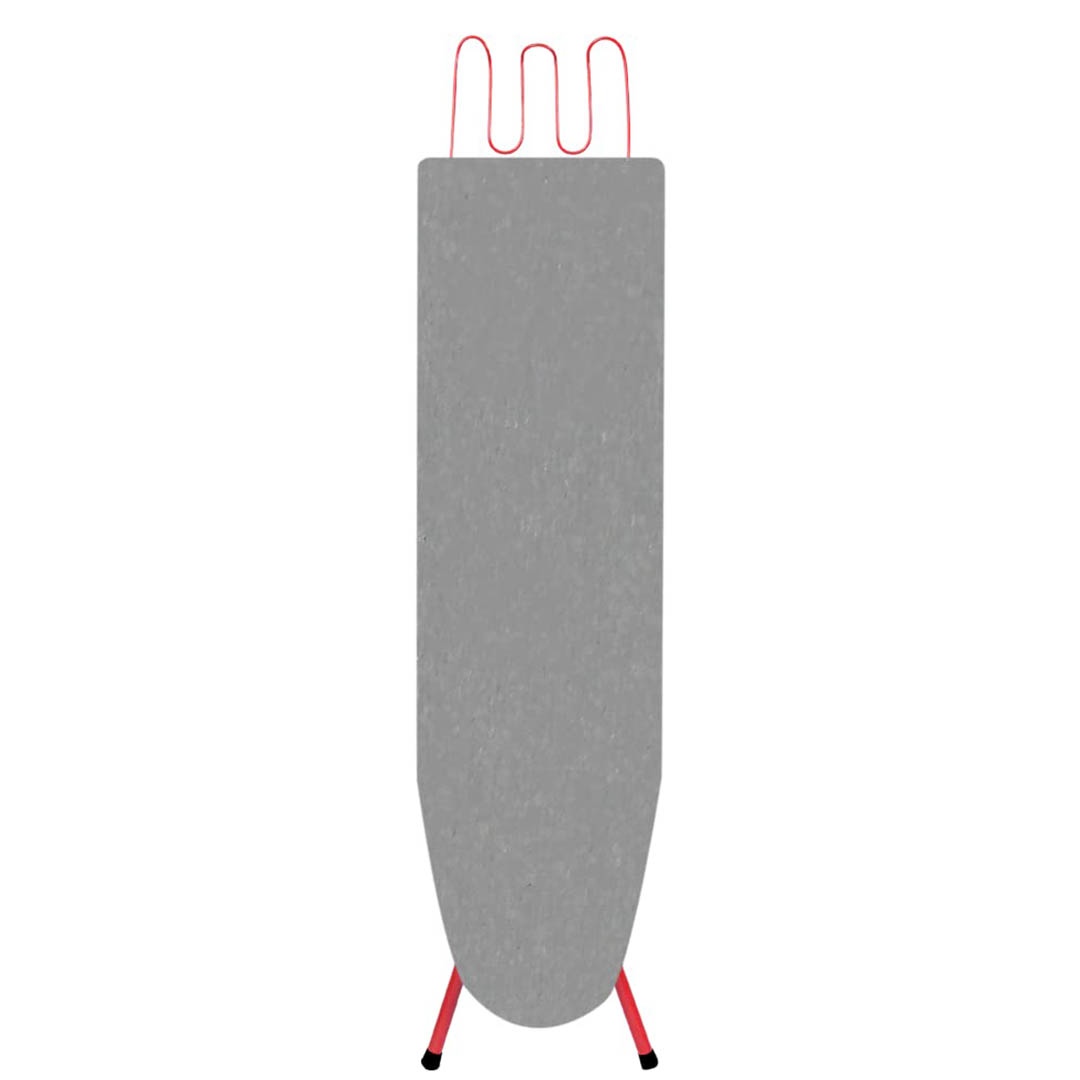 ترابيزة مكواة خشب - 153 سم - فضي/أحمر