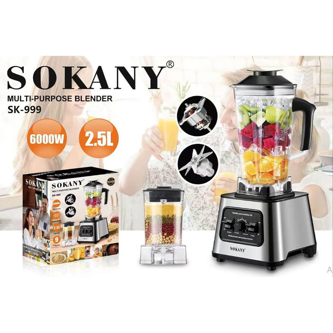 SK-999 خلاط ومطحنة - 6000 وات - 2.5 لتر