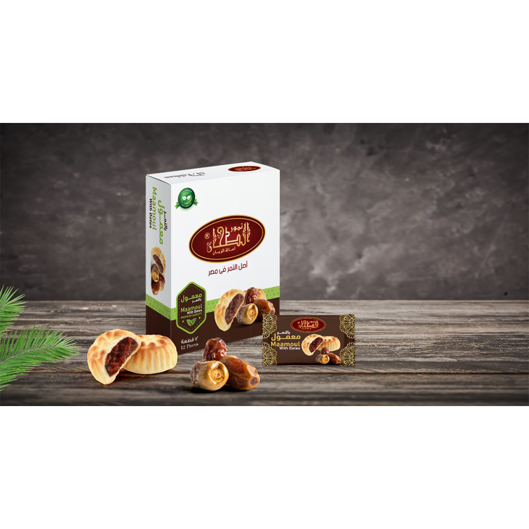 معمول التمر سمن بلدي - 12 قطعة