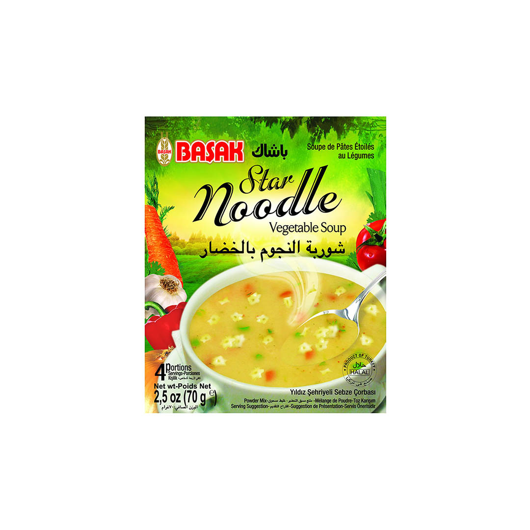 شوربة النجوم بالخضار باساك - 70 جم