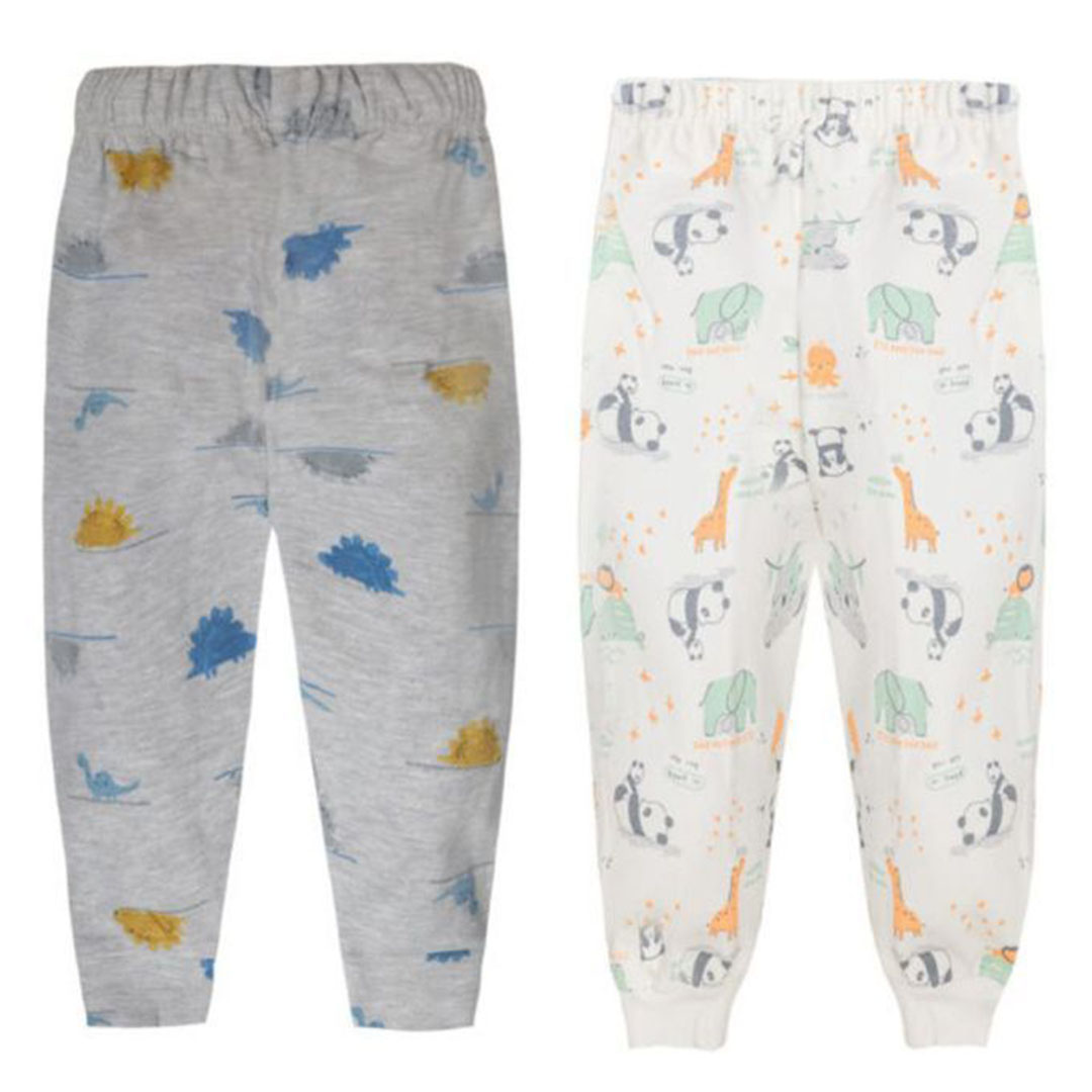 بنطلون مطبوع حديثي الولادة - 2 قطعة