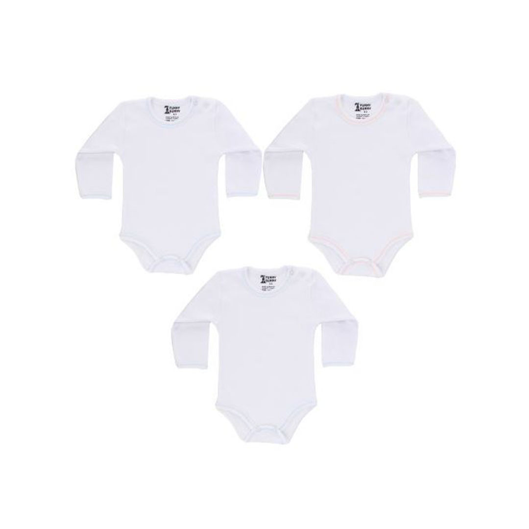 سالوبيت بكم لحديثي الولادة - 3 قطع - أبيض