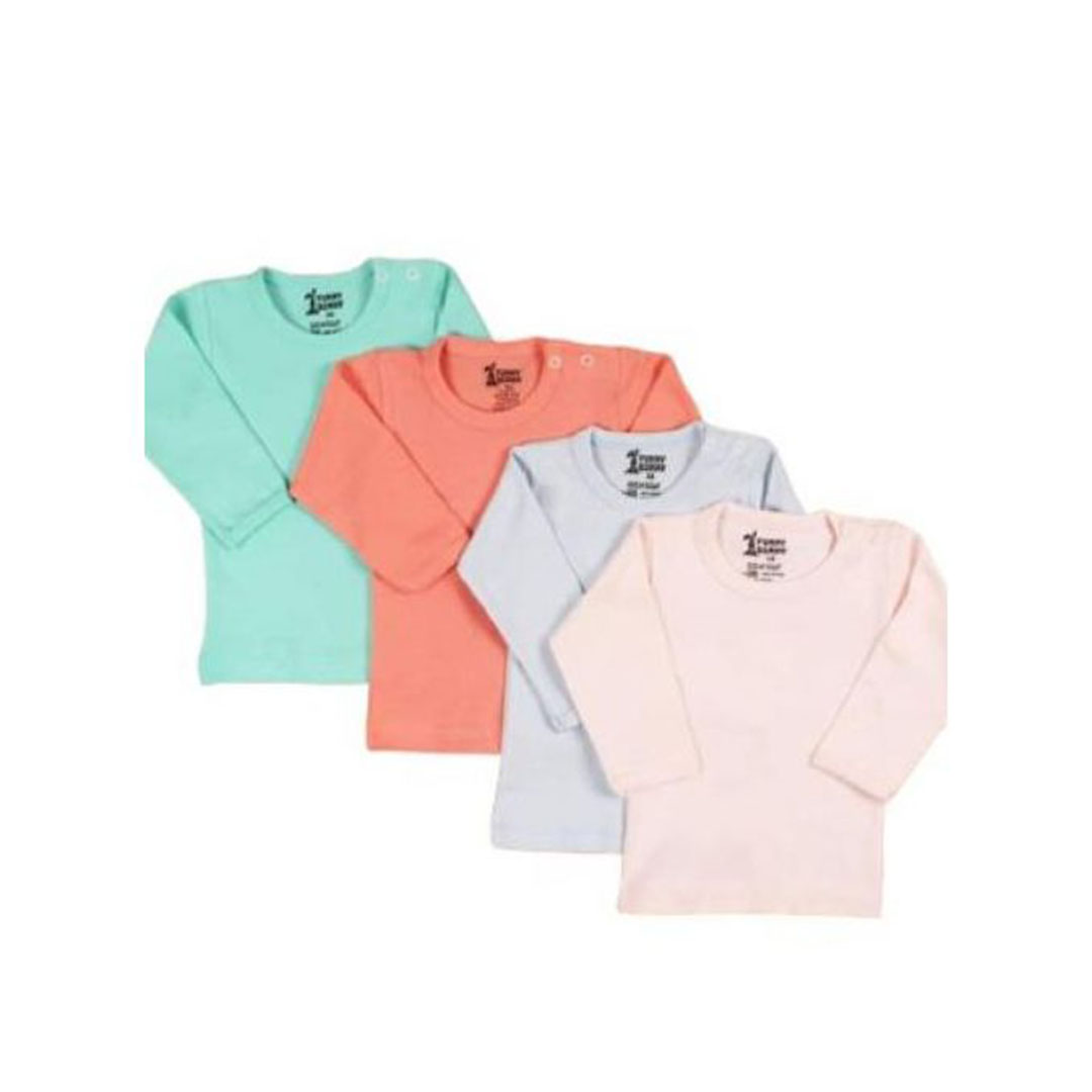 تيشرت بكم لحديثي الولادة بكباسين - 4 قطع