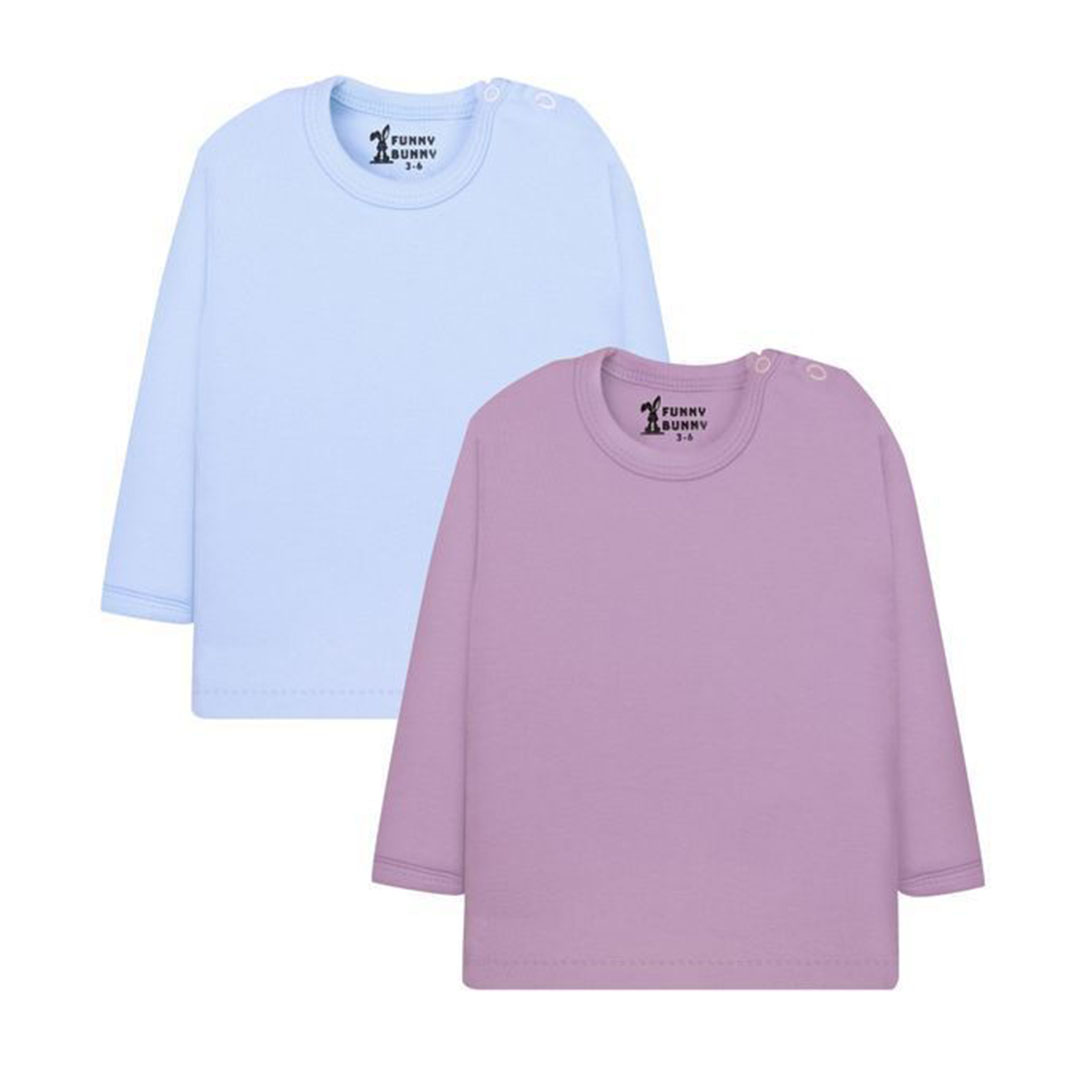 تيشرت بكم لحديثي الولادة بكباسين - 2 قطع