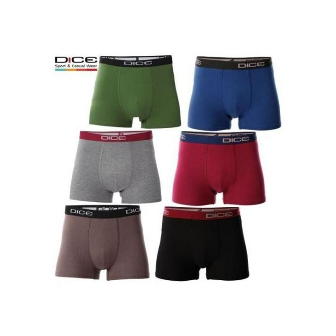 بوكسر دايس رجالي سادة - 6 قطع