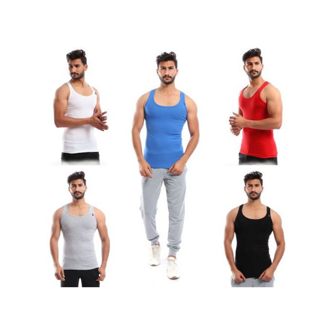 فانله قطونيل حماله مضلعه رجالي - 5 قطع