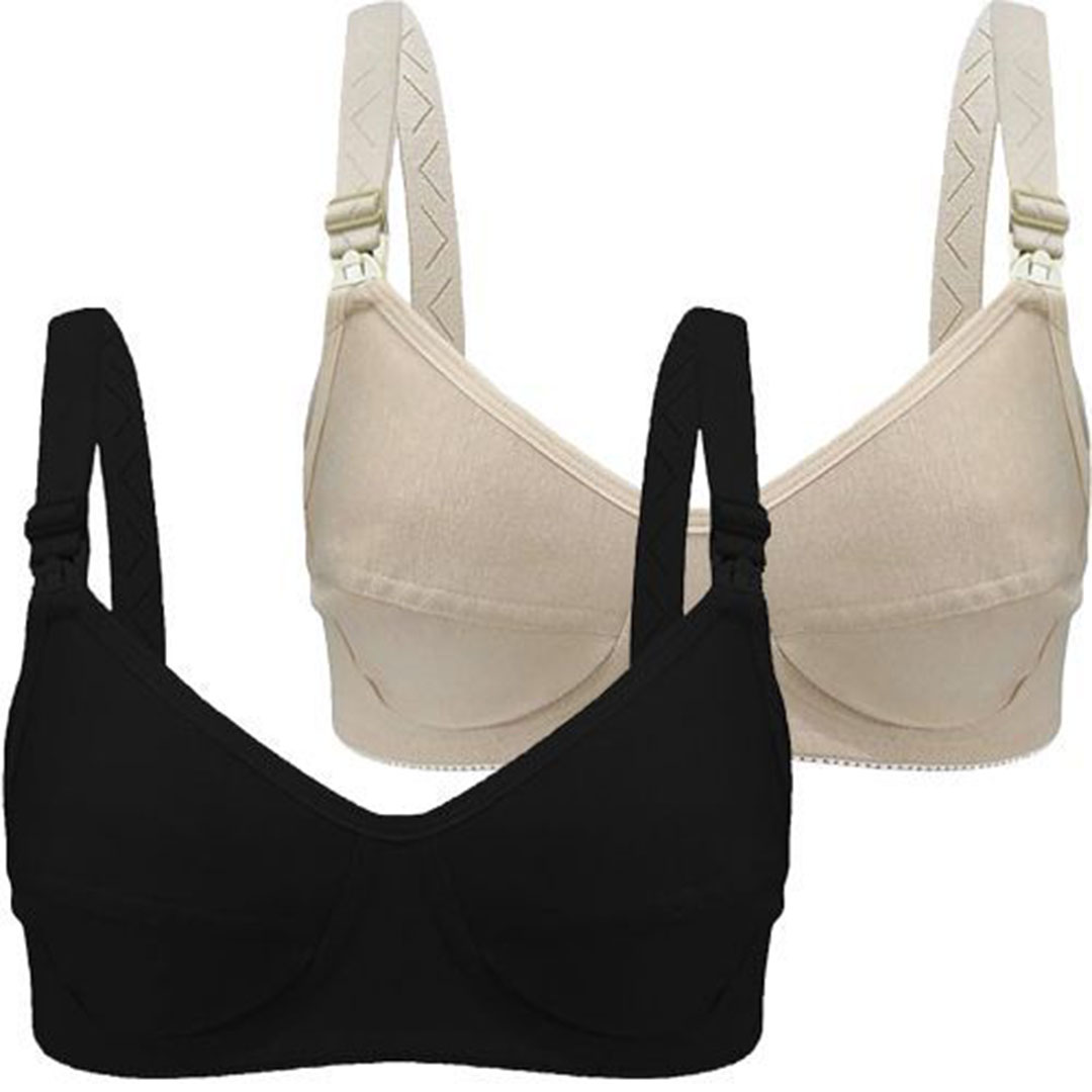 برا لاسو قطن للرضاعه - قطعتين