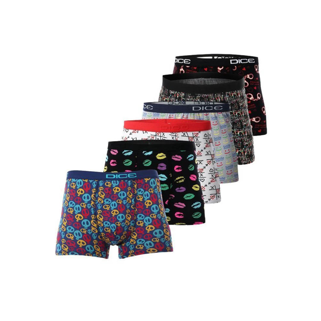 بوكسر منقوش رجالي - 6 قطع