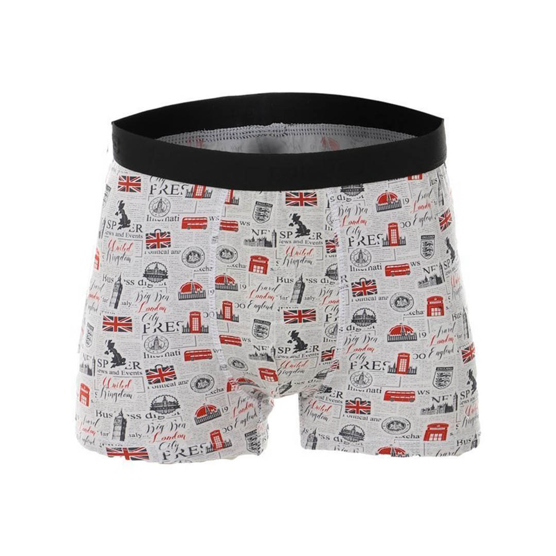 بوكسر منقوش رجالي - 6 قطع