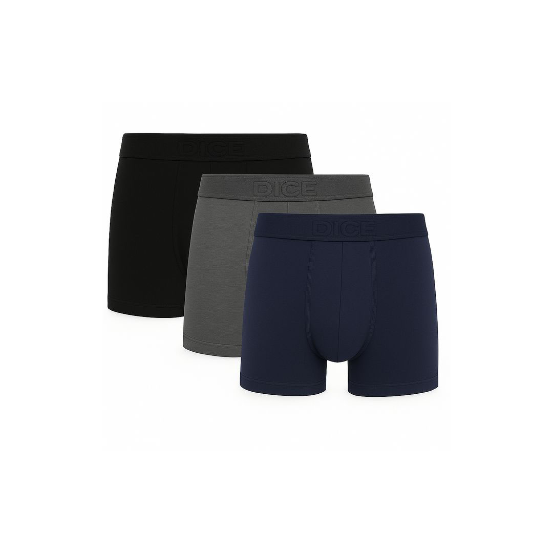3 بوكسر دايس فضفاض رجالي سادة