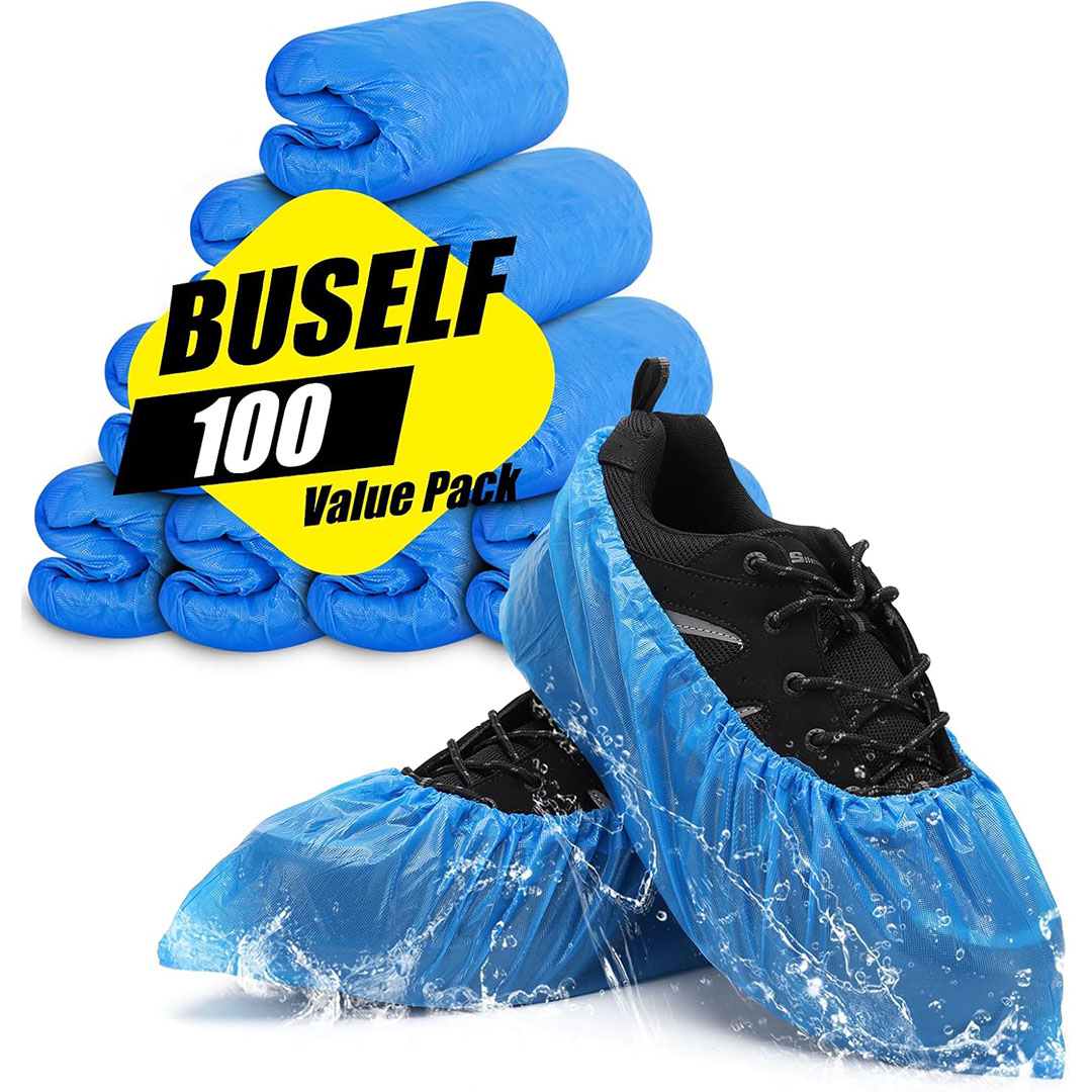اغطية احذية للاستعمال مرة واحدة مضادة للانزلاق - 100 قطعة