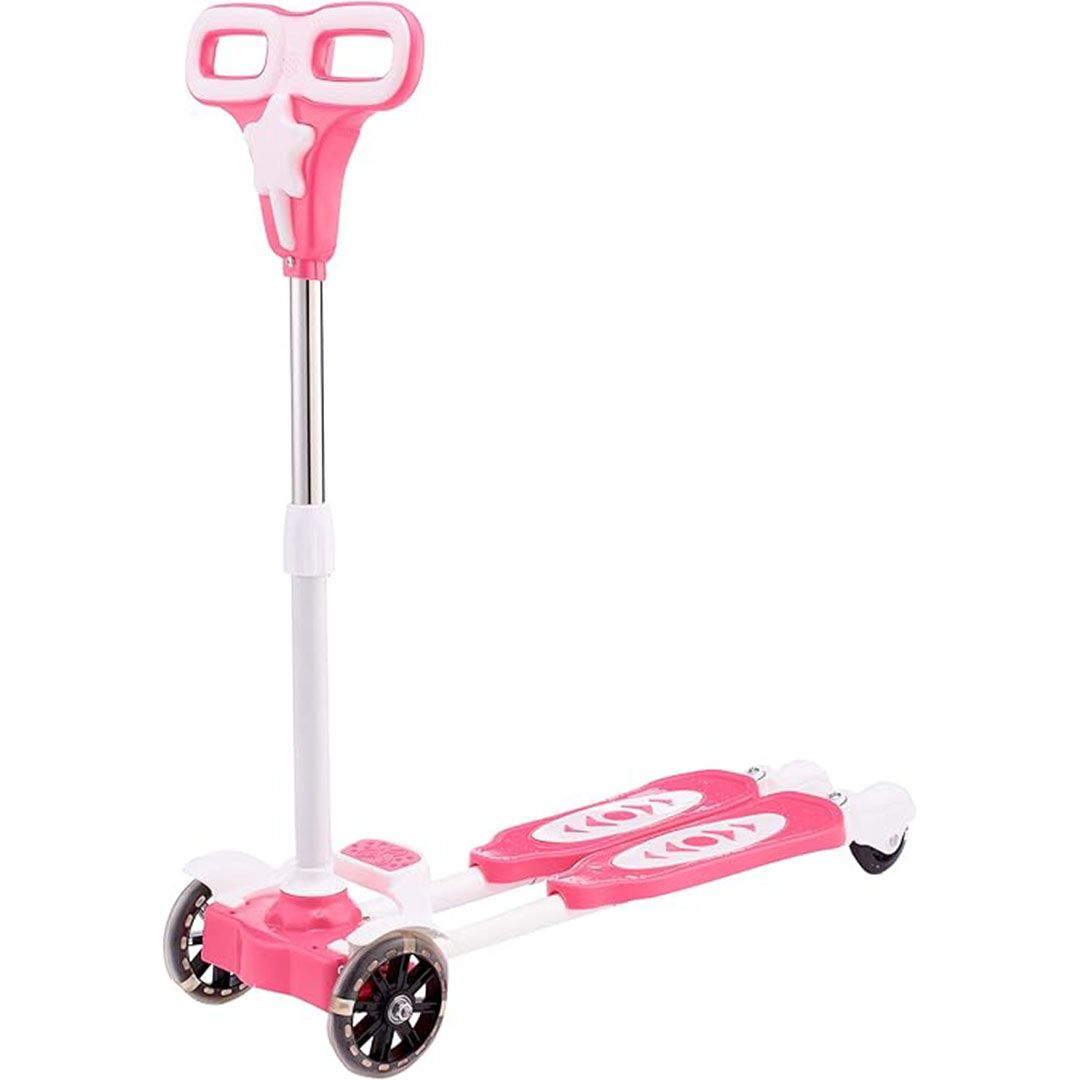 سكوتر يتحرك بالركل للاطفال - 3:4 سنوات - بينك