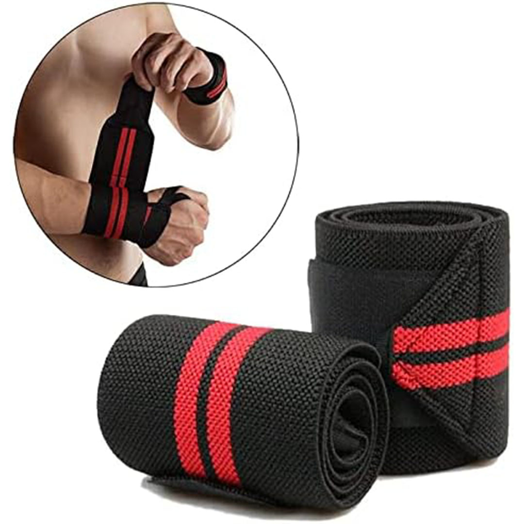 احزمة ضغط للمعصم قابلة للتعديل - أحمر