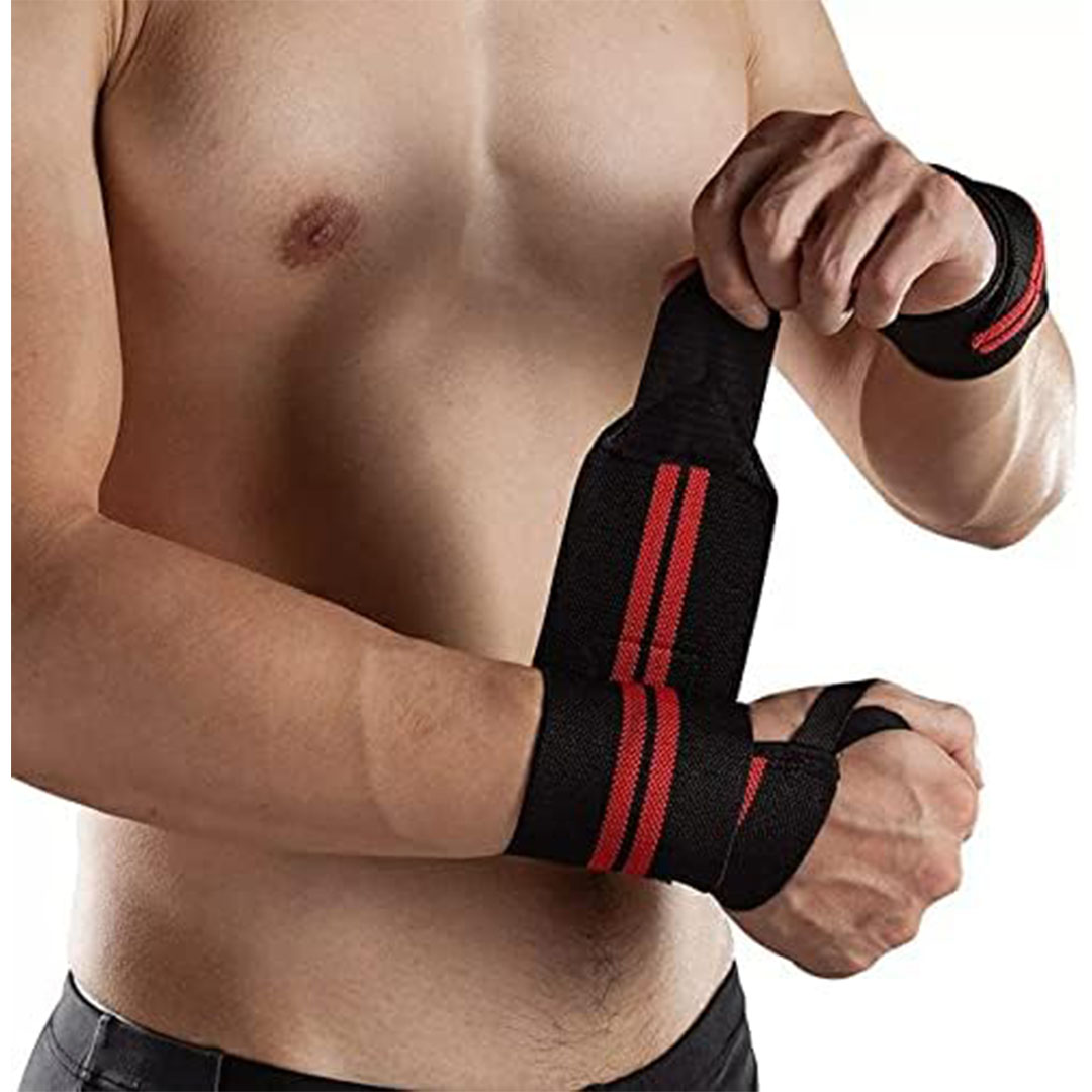 احزمة ضغط للمعصم قابلة للتعديل - أحمر