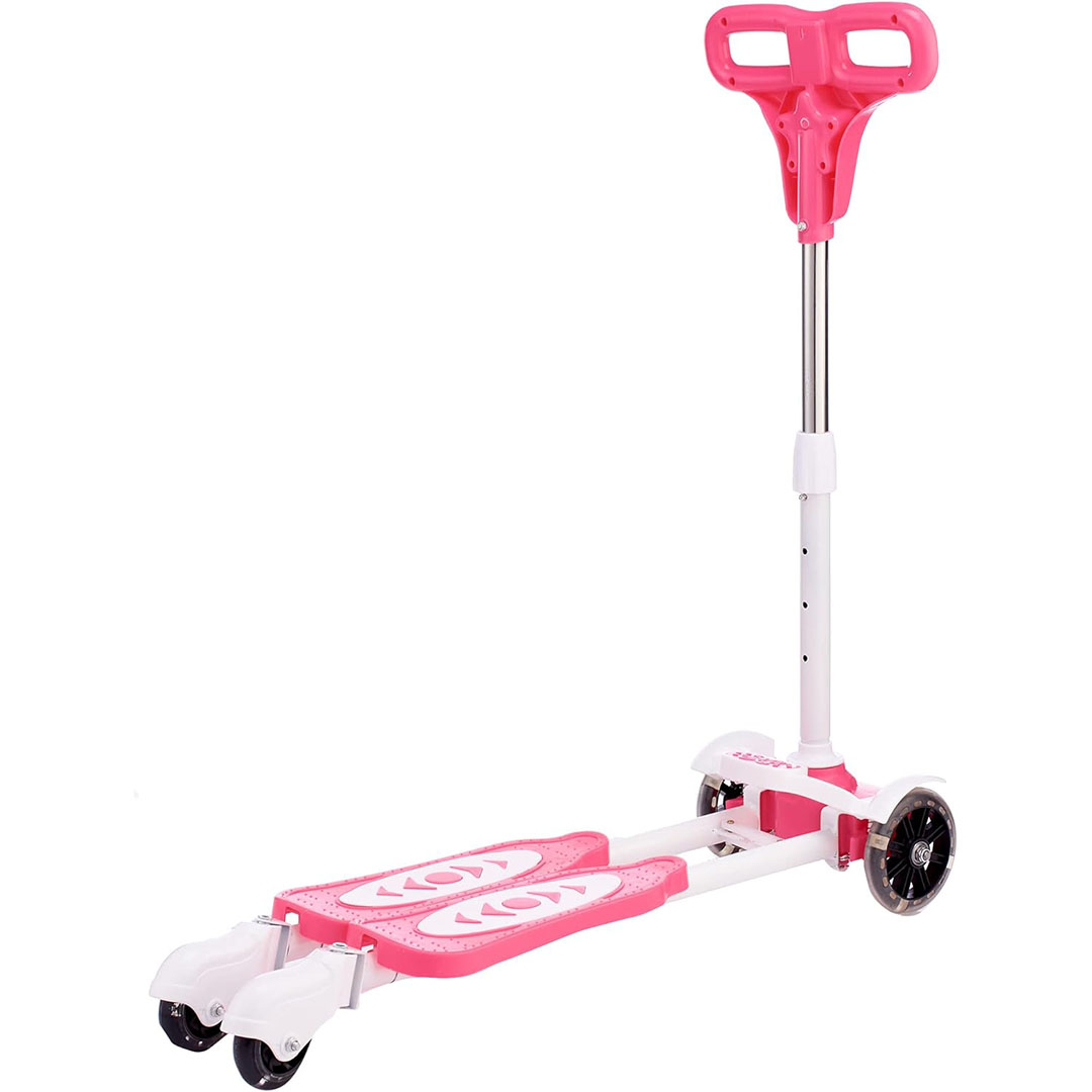سكوتر يتحرك بالركل للاطفال - 3:4 سنوات - بينك