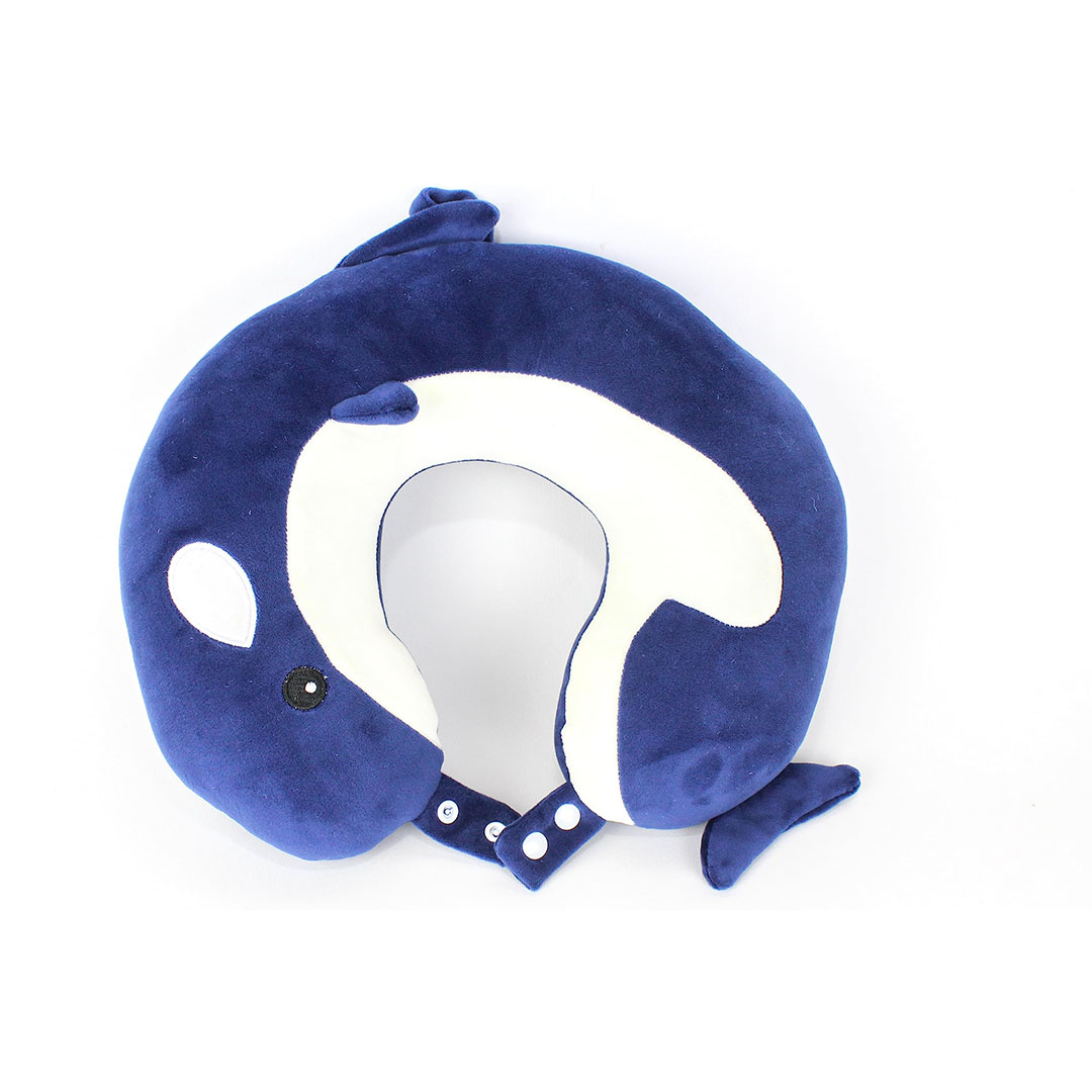 وسادة دعم الرقبة حوت - أزرق/أبيض - TL24