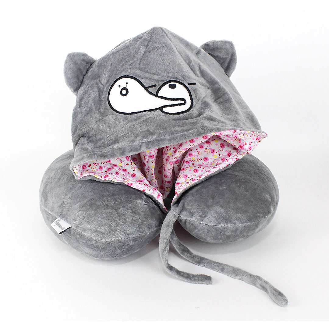 وسادة دعم الرقبة زنط عيون - رمادي - TL09