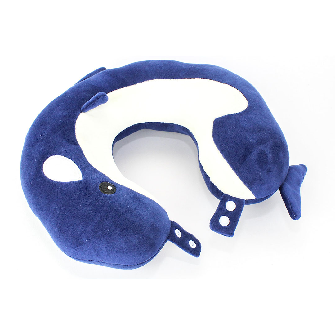 وسادة دعم الرقبة حوت - أزرق/أبيض - TL24