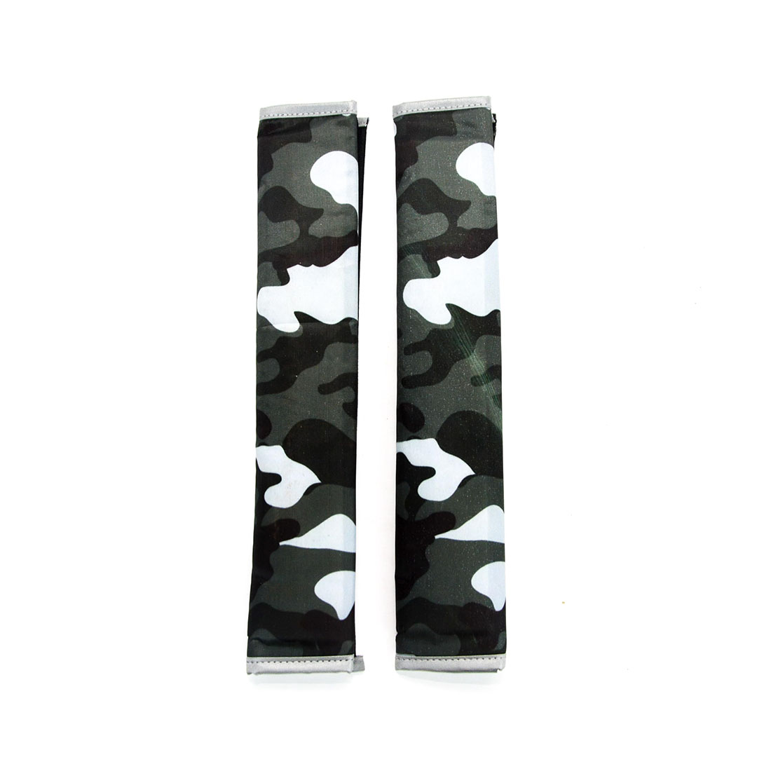 غطاء حزام أمان - شكل رمادي أرمي - قطعتين