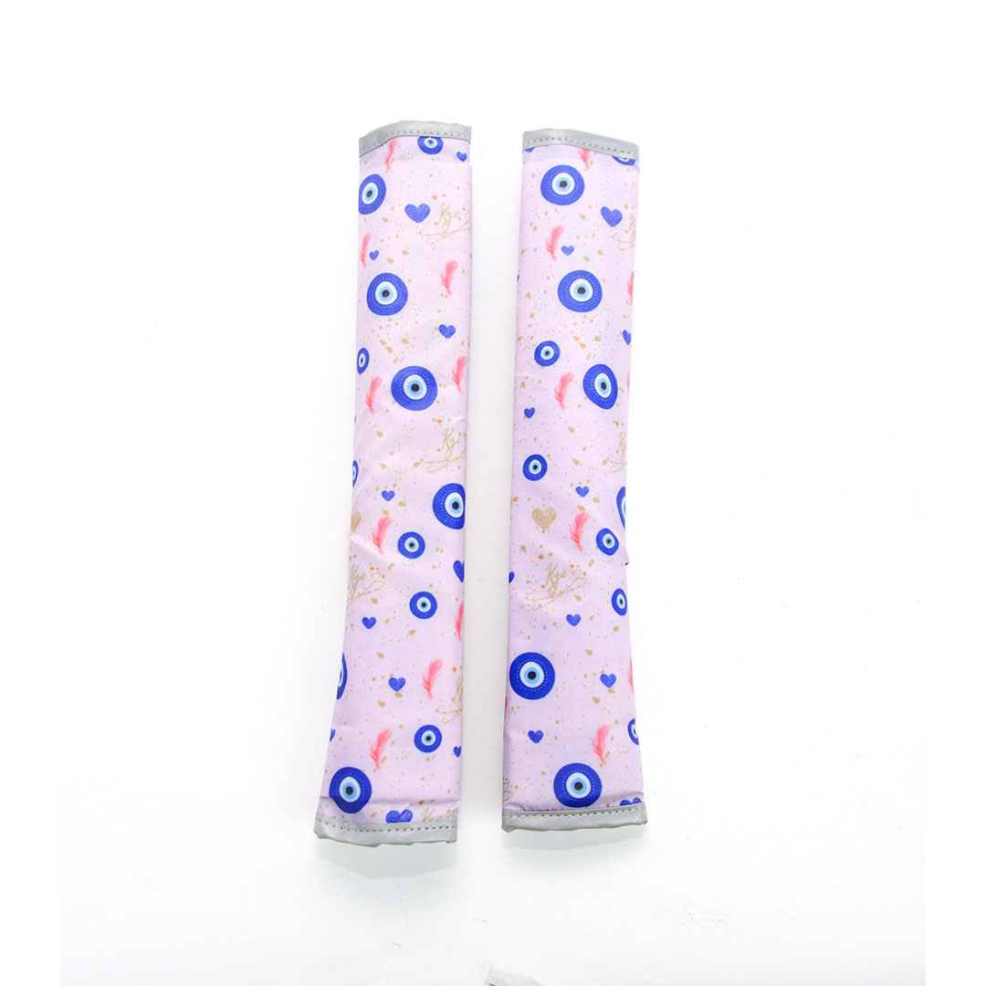 غطاء حزام أمان - شكل خرزات عيون - قطعتين