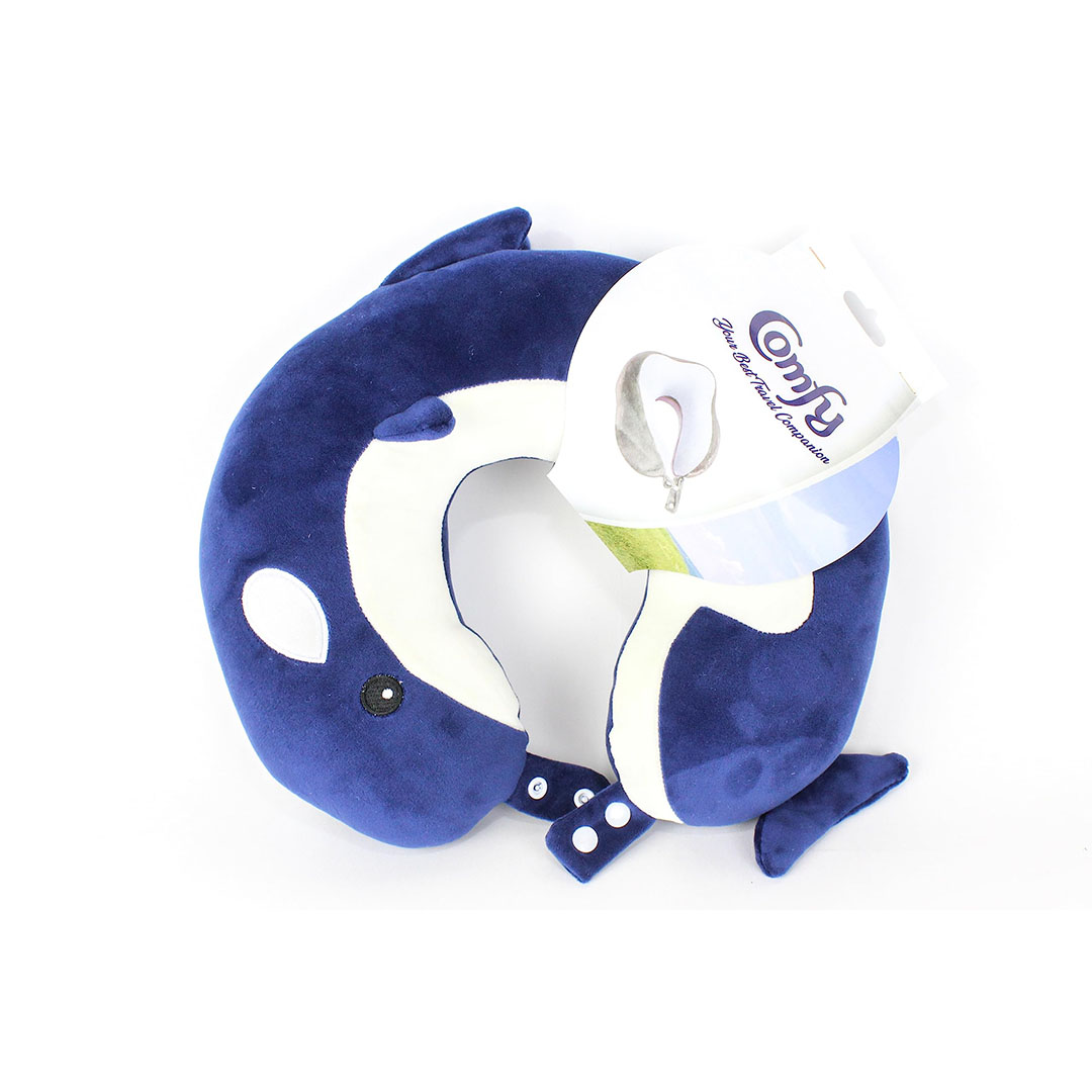 وسادة دعم الرقبة حوت - أزرق/أبيض - TL24