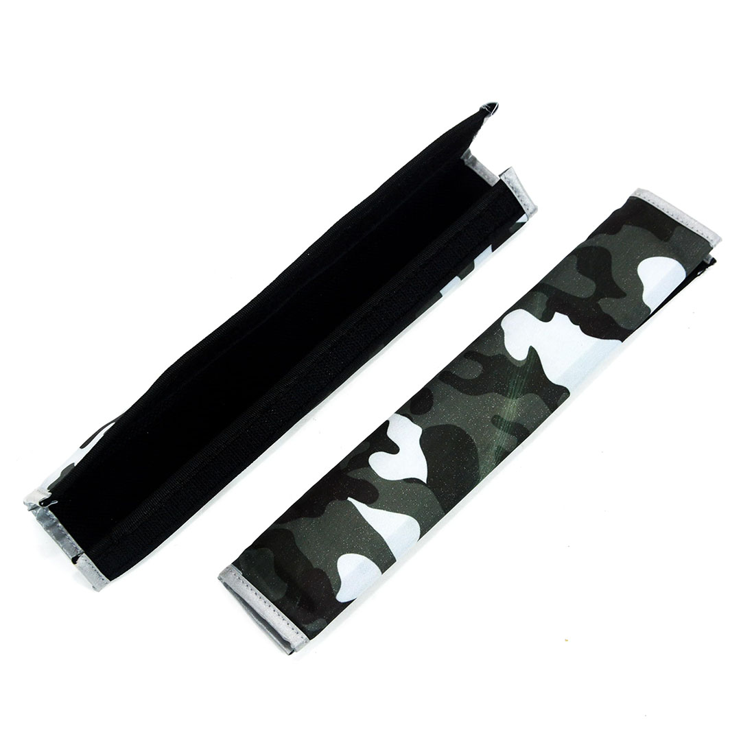 غطاء حزام أمان - شكل رمادي أرمي - قطعتين