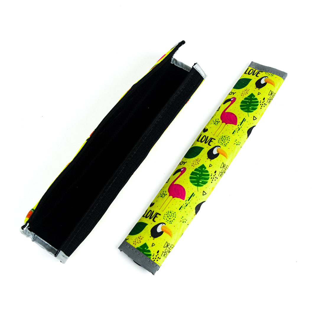 غطاء حزام أمان - شكل فلامينجو - قطعتين