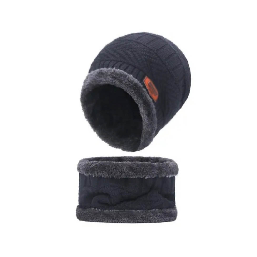 ايس كاب ودفاية للرقبة - رمادي