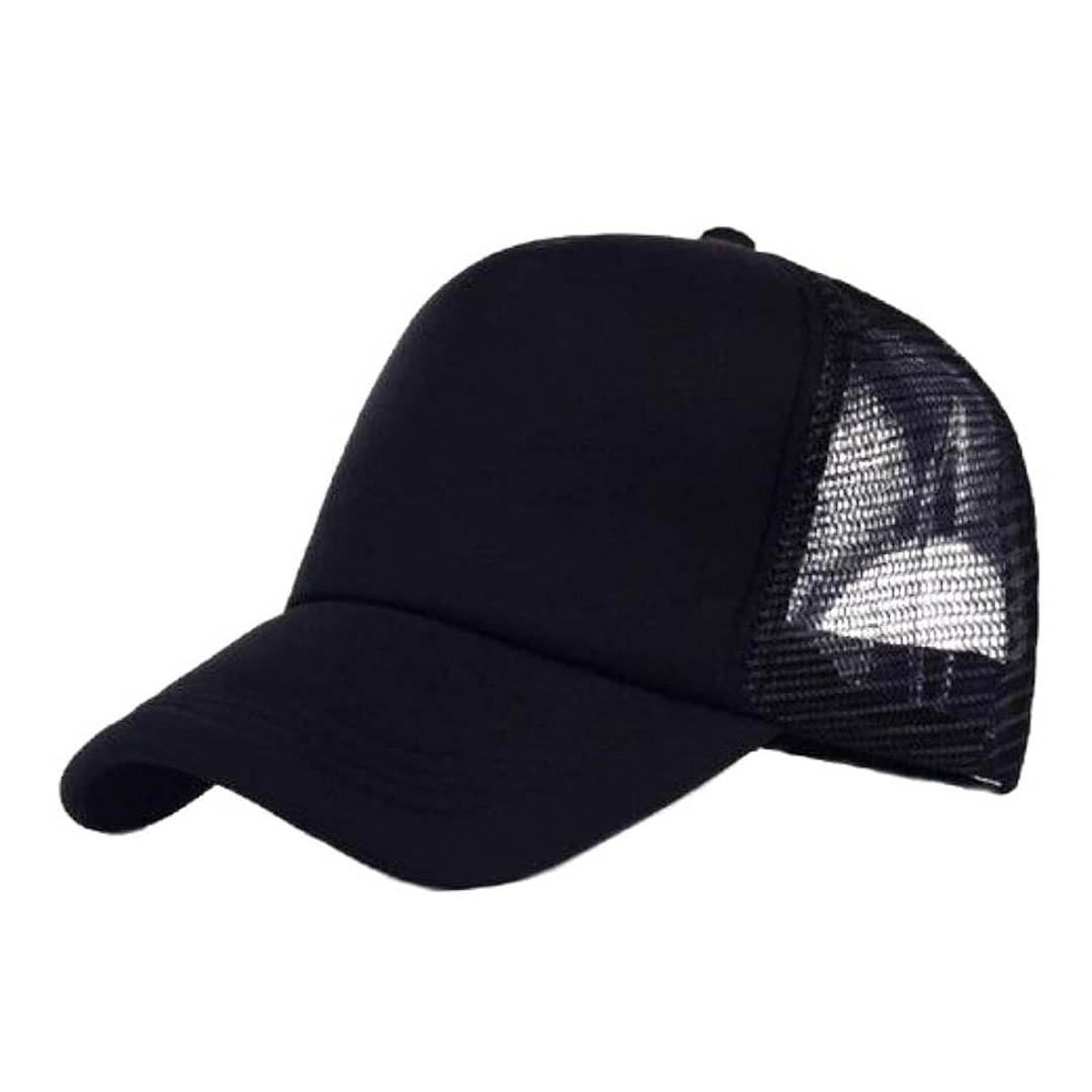 كاب رياضي شبكي - أسود