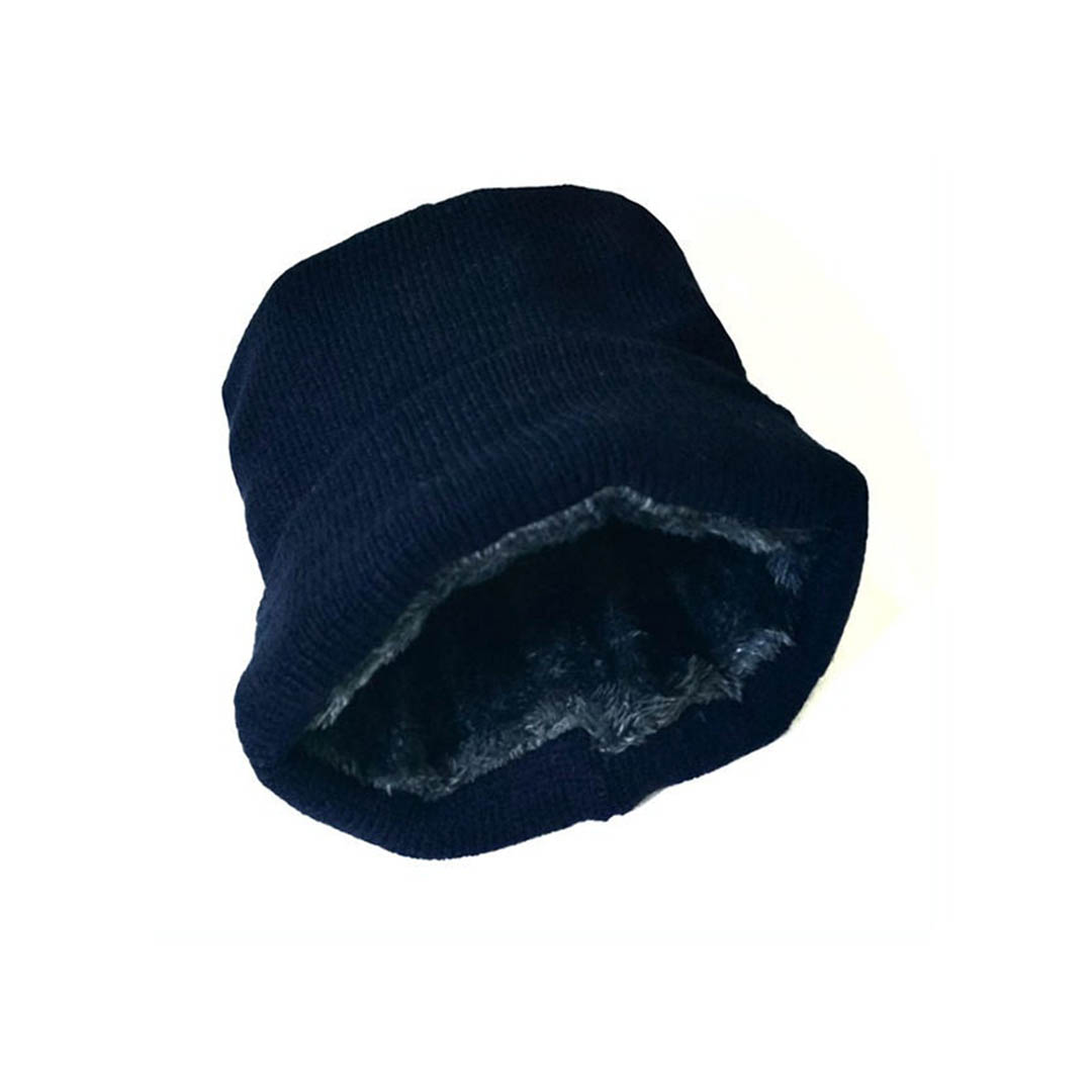 طاقية شتوي فرو - كحلي غامق