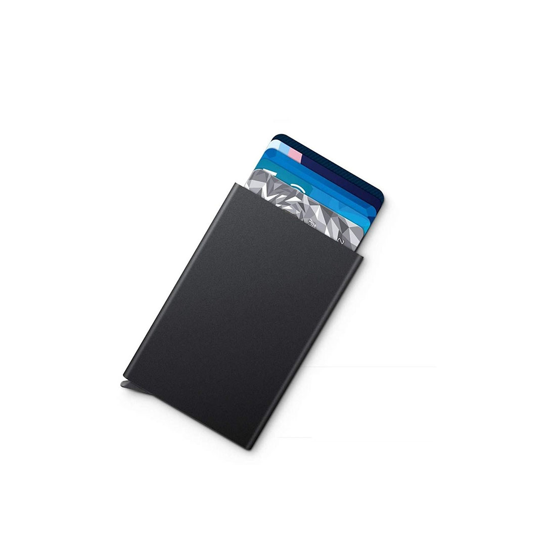 حافظة كروت معدنية - أسود