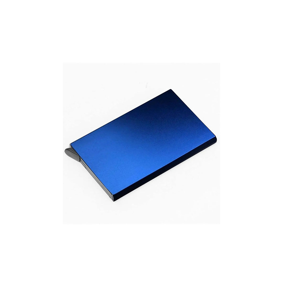 حافظة كروت معدنية - أزرق