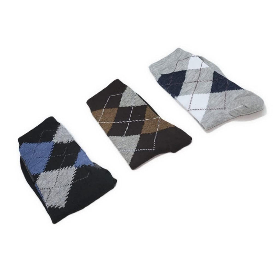 شراب طويل مطبوع رجالي - 3 قطع