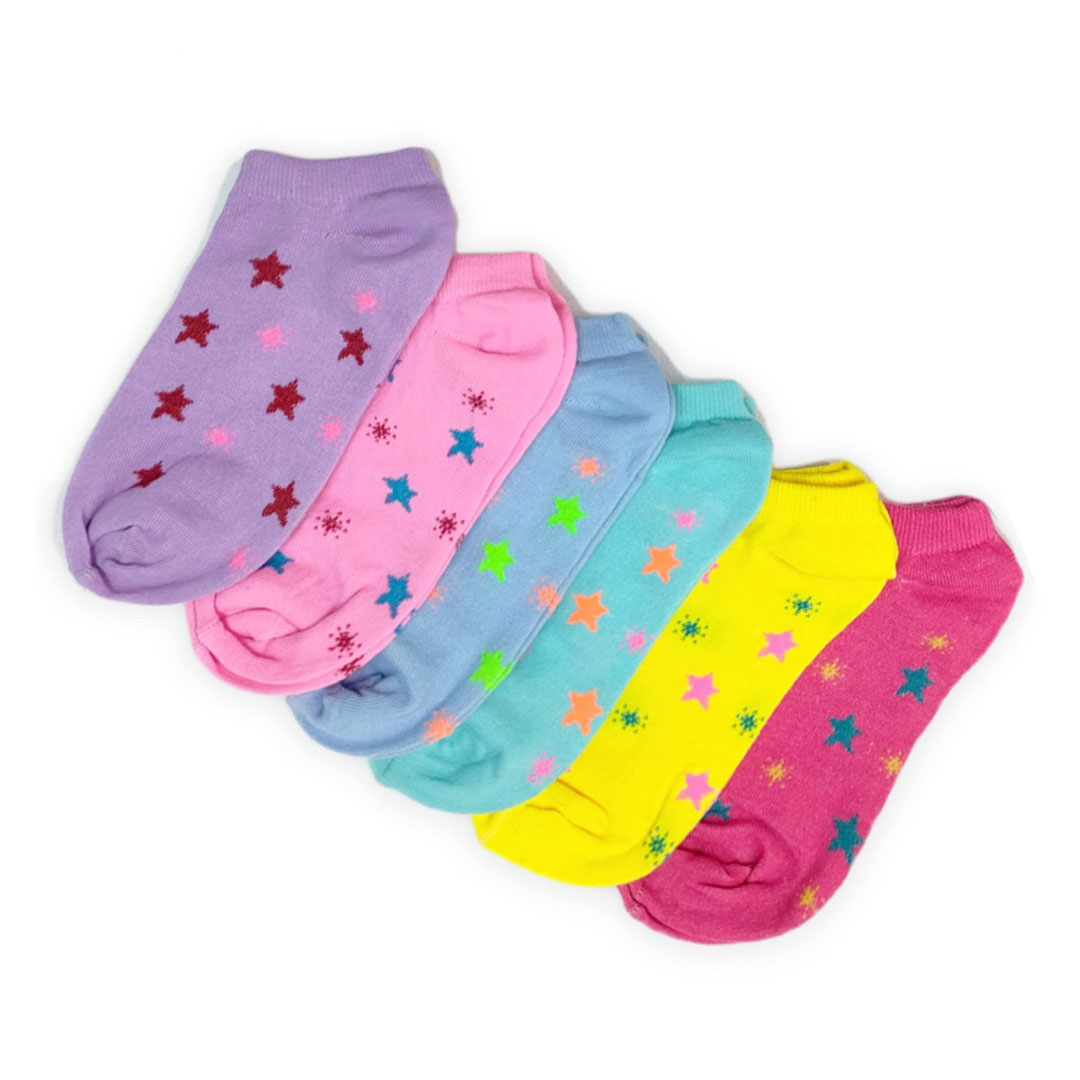 شرابات سوكيت - 6 قطع - شكل نجوم