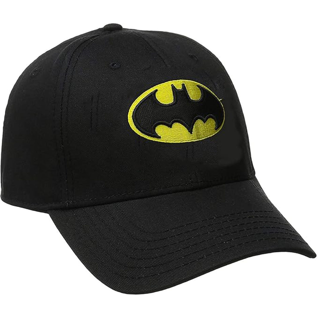 كاب رياضي بشعار باتمان - أسود